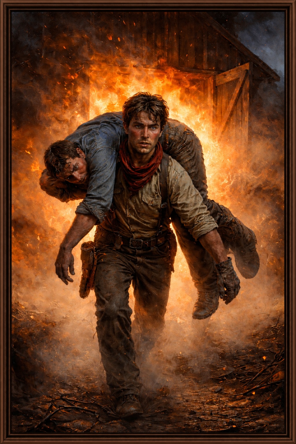 Thomas saves 2 from a burning barn