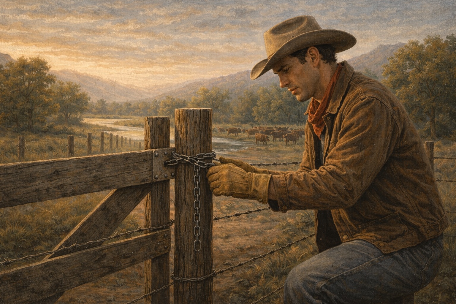 Hank Locks the Gate Tight